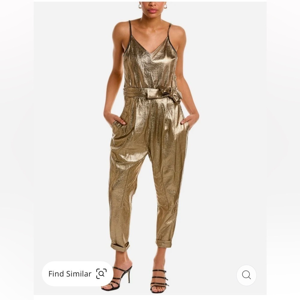 Brunello Cucinelli leather jumpsuit size medium NWT